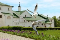 Чайки на храмовой территории