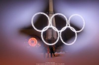 Ракета и олимпийские кольца на ВДНХ