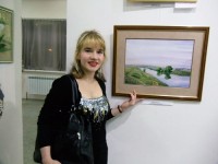 Я со своей графической работой на выставке